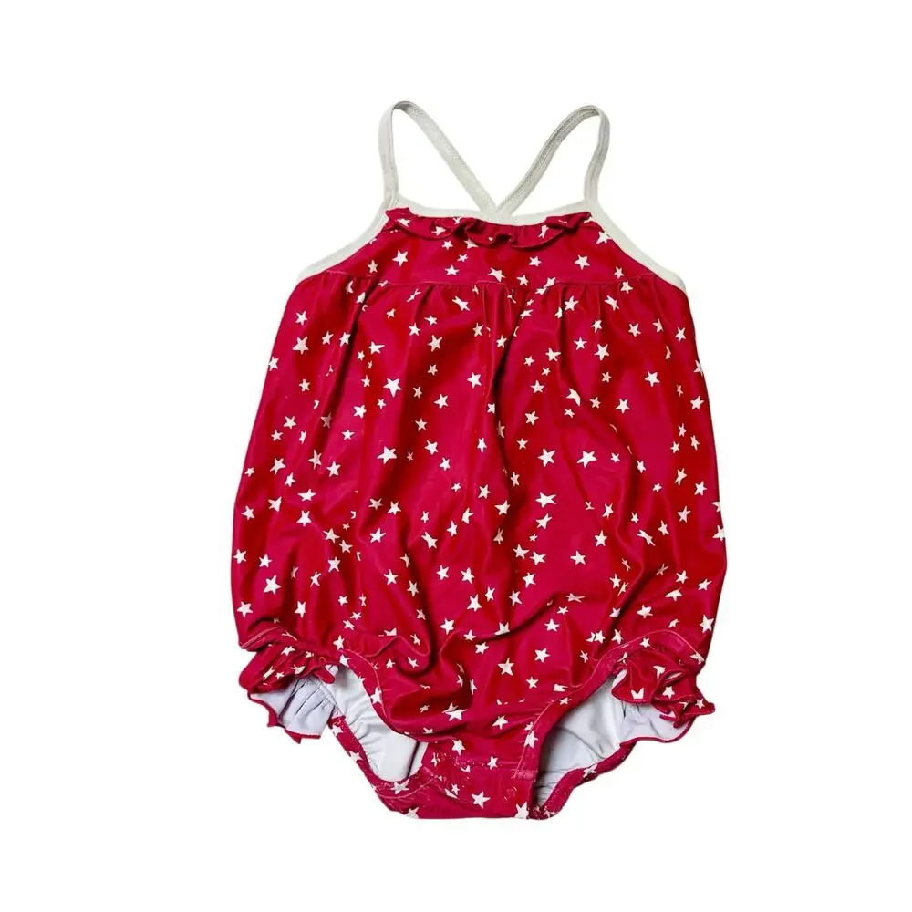 SweetHoney One Piece Red Stars Swimsuit 3T